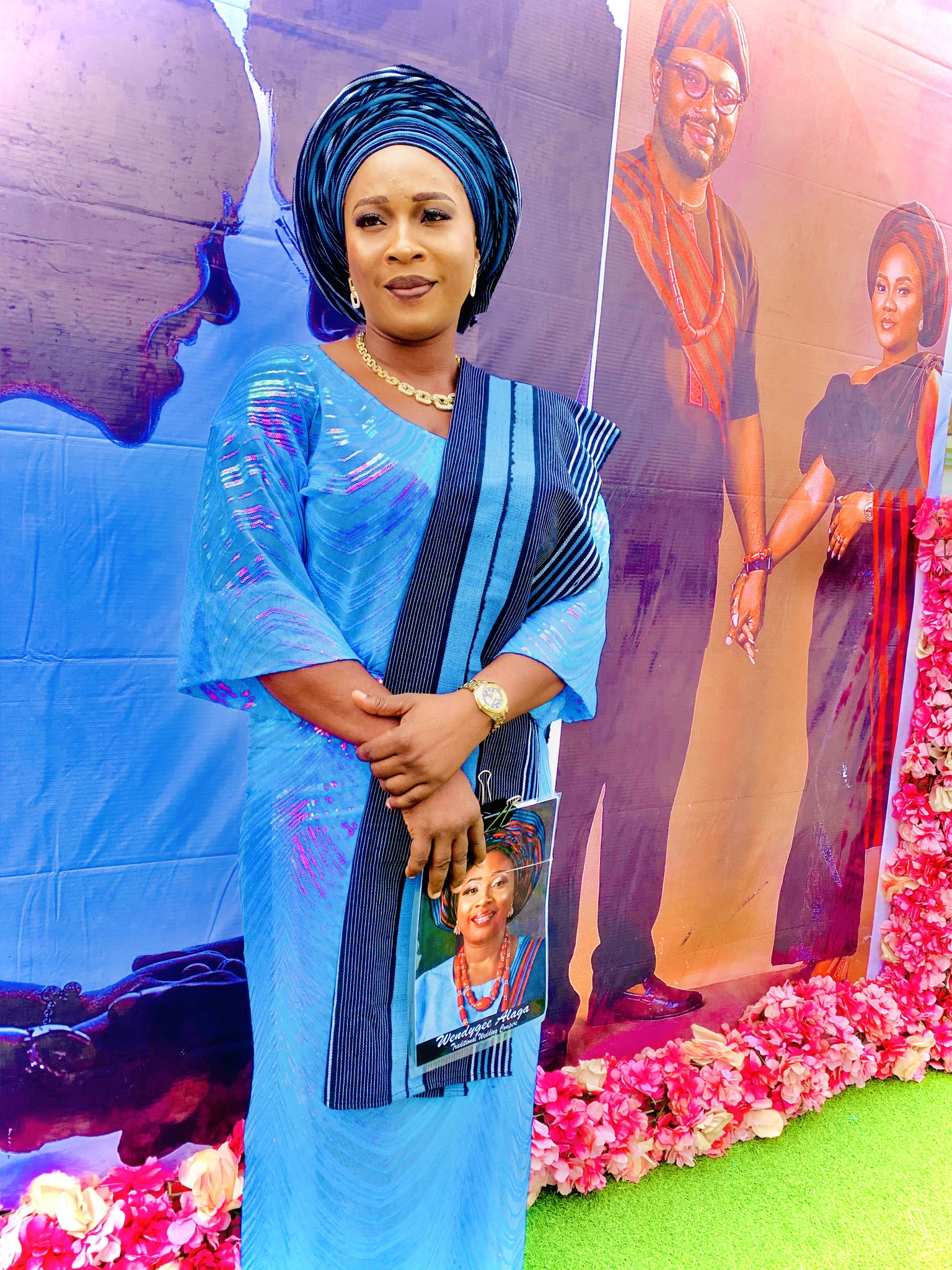 Elegant traditional wedding portrait by Wendygee Alaga in Abuja, Nigeria