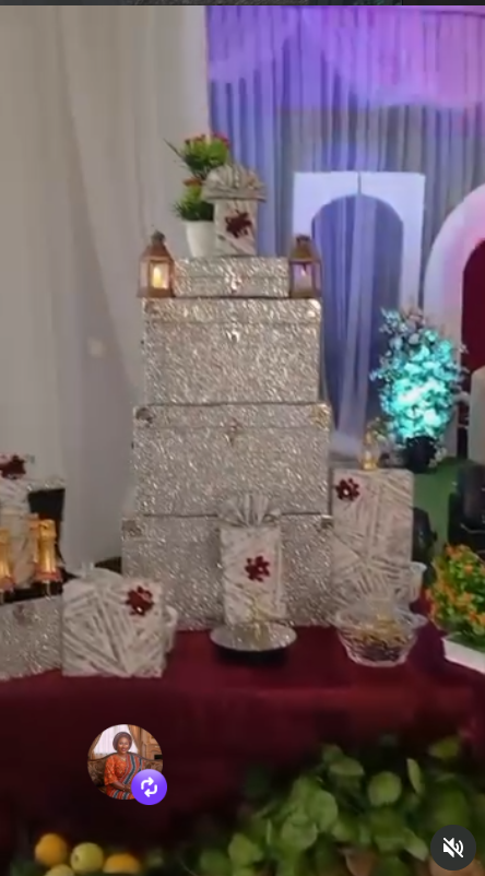 Premium Abuja engagement ceremony setup with traditional styling by Wendygee Alaga